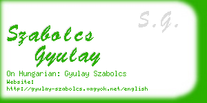 szabolcs gyulay business card